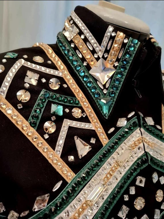 Custom Western Show Shirt: Rodeo Queen, Horsemanship Rail Shirt