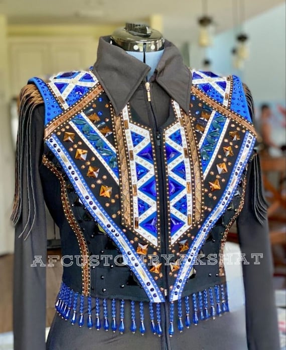 Western Custom Rodeo Queen, Showmanship, Horsemanship , Western Pleasure Show Shirt & Women Rail Jacket.