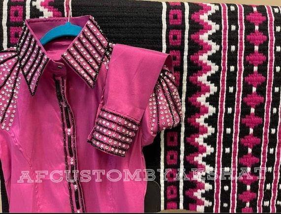 Western Custom Rodeo Queen, Showmanship, Horsemanship , Western Pleasure Show Shirt & Women Rail Jacket.