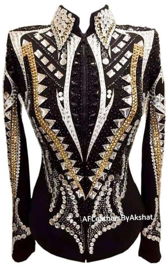 Western Custom Rodeo Queen, Showmanship, Horsemanship , Western Pleasure Show Shirt & Women Rail Jacket.