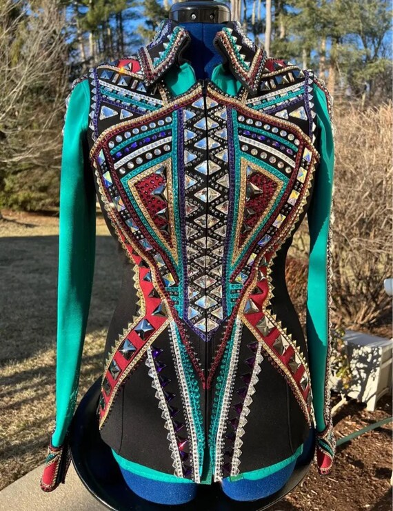 Western Custom Rodeo Queen, Showmanship, Horsemanship , Western Pleasure Show Shirt & Women Rail Jacket.