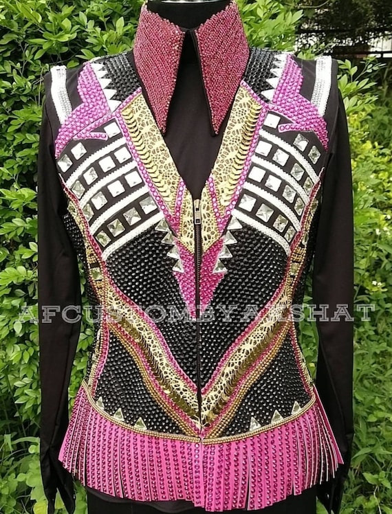 Custom Western Show Shirt: Rodeo Queen Horsemanship Rail Shirt