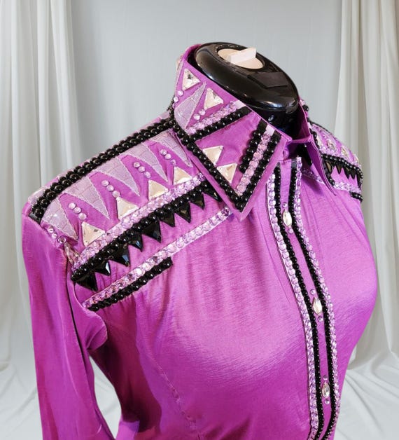 Custom Western Show Shirt: Rodeo Queen Rail Shirt