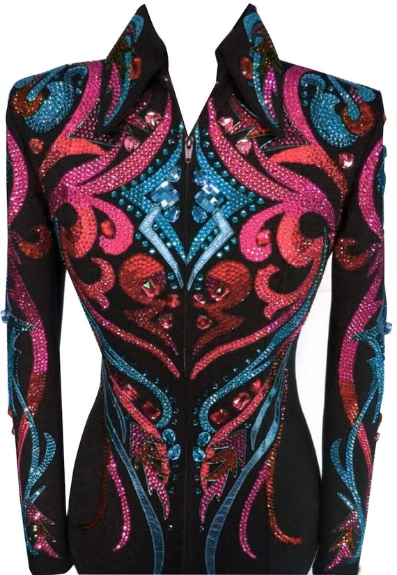 Western Custom Rodeo Queen, Showmanship, Horsemanship , Western Pleasure Show Shirt & Women Rail Jacket.