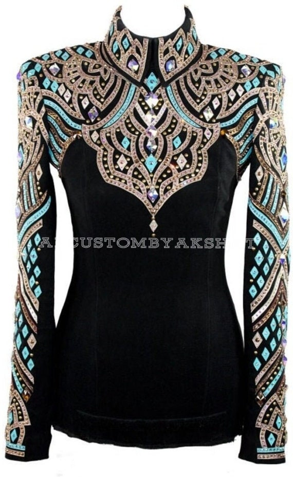 Western Custom Rodeo Queen, Showmanship, Horsemanship , Western Pleasure Show Shirt & Women Rail Jacket.