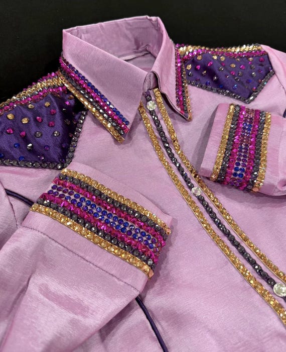 Custom Western Show Shirt: Rodeo Queen Horsemanship Rail Shirt