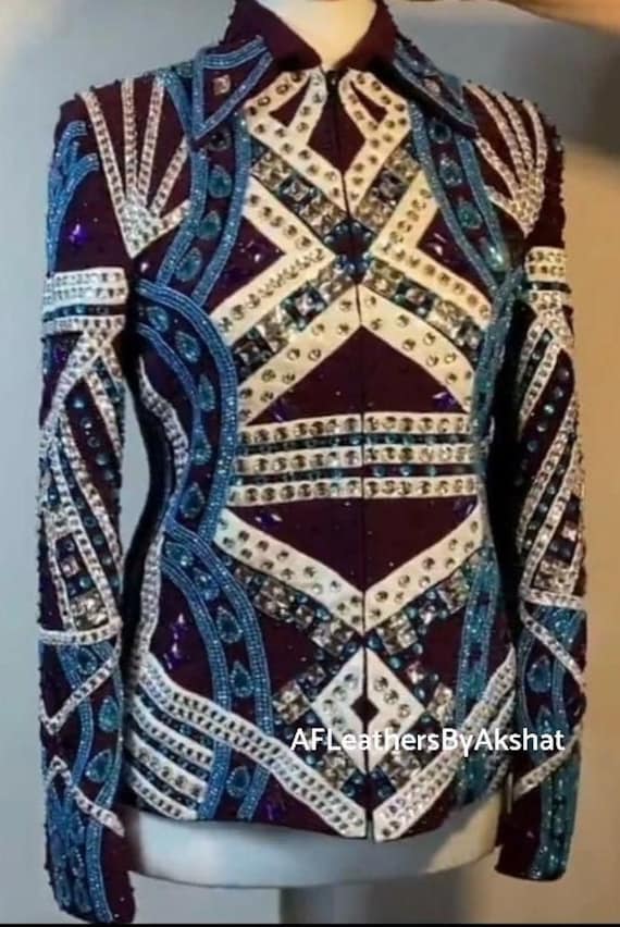 Western Custom Rodeo Queen, Showmanship, Horsemanship , Western Pleasure Show Shirt & Women Rail Jacket.