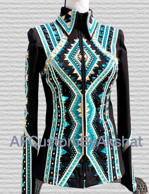 Western Custom Rodeo Queen, Showmanship, Horsemanship , Western Pleasure Show Shirt & Women Rail Jacket.