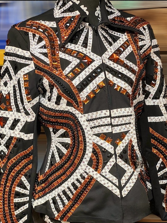 Western Custom Rodeo Queen, Showmanship, Horsemanship , Western Pleasure Show Shirt & Women Rail Jacket.