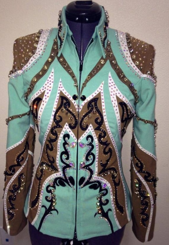 Western Custom Rodeo Queen, Showmanship, Horsemanship , Western Pleasure Show Shirt & Women Rail Jacket.