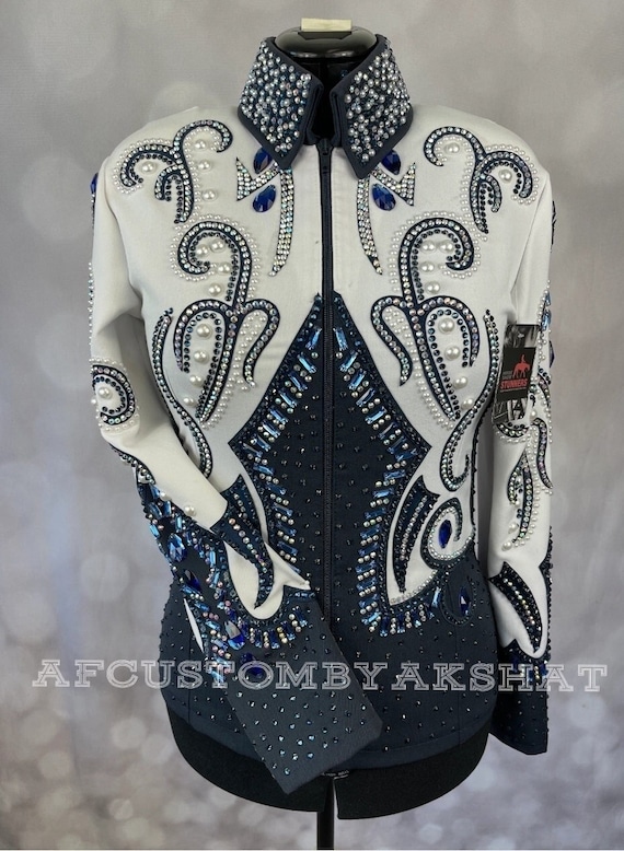 Western Custom Rodeo Queen, Showmanship, Horsemanship , Western Pleasure Show Shirt & Women Rail Jacket.