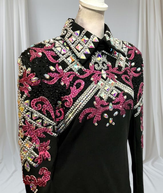 Custom Western Show Shirt: Rodeo Queen, Horsemanship Rail Shirt