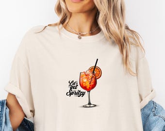 Koszulka Aperol Spritz: Włoska koszulka koktajlowa, letnia odzież wypoczynkowa