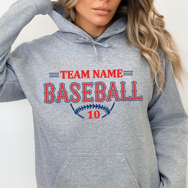 Custom Baseball Team Hoodie for Men Etsy