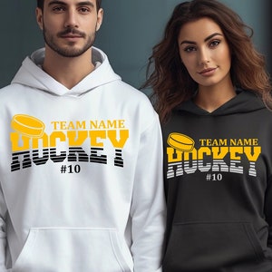Custom Hockey Hoodie, Personalized Hockey Sweatshirt, Hockey Team Name, Hockey Sweatshirt, Game Day Hoodie, Hockey Hoodie, Hockey Mom Sweat