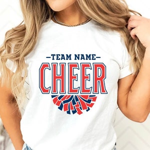 Custom Cheer Shirt, Personalized Cheer Shirt, Cheer Team Name Shirt, Cheer Shirt, Game Day Shirt, Cheer Mom Shirt, Cheer Player Shirt, Cheer