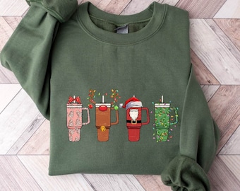 Christmas Drinks Sweatshirt, Christmas Coffee Hoodie, Xmas Sweats, Christmas Shirt, Coffee Lover Gift, Winter Christmas Hoodie, Coffee Lover
