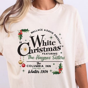 White Christmas Shirt, Columbia Inn Pine Tree Vermont Christmas T-Shirt, Comfort Color Christmas Movie Shirt, A White Christmas Shirt