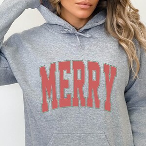 Merry Christmas Hoodie, Christmas Sweatshirt, Merry Hoodie, Matching Christmas Sweatshirt, Merry Xmas Hoodie, Holiday Gift, Christmas Gift