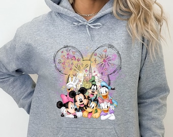 Mickey And Friends Hoodie, Disney Family Sweat, Family Disneyworld Sweatshirt, Mickey Hoodie, Minnie Hoodie, Disneyland Trip Sweatshirt