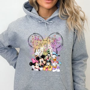 Mickey And Friends Hoodie, Disney Family Sweat, Family Disneyworld Sweatshirt, Mickey Hoodie, Minnie Hoodie, Disneyland Trip Sweatshirt
