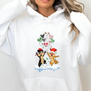 Chip N Dale Christmas Sweatshirt, Chip and Dale, Disney World Hoodie, Alvin Christmas Hoodie, Disney Christmas Hoodie, Holiday Alvin Sweat