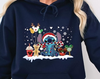 Stitch Christmas Sweat, Disney Christmas Hoodie, Stitch Sweat, Disney Shirt, Christmas Sweatshirt, Disney Matching Hoodie, Christmas Mickey