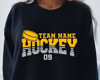 Custom Hockey Hoodie, Personalized Hockey Sweatshirt, Hockey Team Name, Baseball Sweatshirt, Game Day Hoodie, Hockey Hoodie, Hockey Mom
