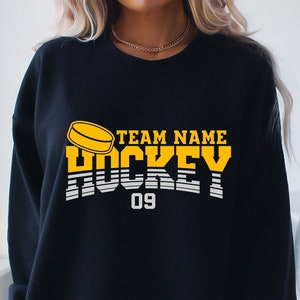 Custom Hockey Hoodie, Personalized Hockey Sweatshirt, Hockey Team Name, Baseball Sweatshirt, Game Day Hoodie, Hockey Hoodie, Hockey Mom