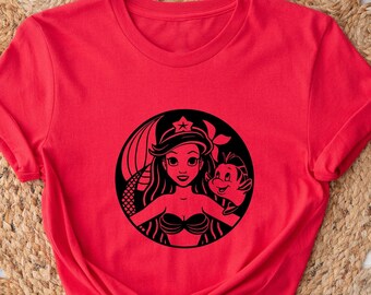 Starbucks Little Mermaid Shirt, Disney Ariel Princess Shirt, Ariel Shirt, Disney Mermaid Shirt, Disney Princess Shirt, Mermaid Shirt, Ariel