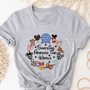 Snacking Around The World Shirt, Disney Snack Shirt, Disney Shirt, Magic Kingdom Shirt, Disneyland Shirt, Disneyworld Shirt, Disney Kids Tee