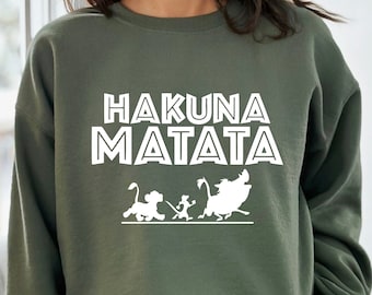 Hakuna Matata Sweatshirt, Animal Kingdom Hoodie, Disneyland Hoodie, Retro Hakuna Matata, Disney Animal Kingdom, Family Vacation Sweatshirt