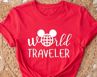 World Traveler Shirt, Comfort Color Travel Shirt, Vacation Shirts, Girls Trip Shirts, Disney World Traveler Shirt, Disney Family, Women Trip