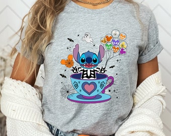 Halloween Stitch Shirt, Comfort Color Disney Halloween Shirt, Halloween Stitch, Stitch Coffee Shirt, Halloween Shirt, Stitch Balloon Shirt