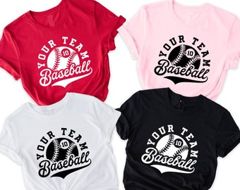 Custom Baseball Shirt, Personalized Baseball Shirt, Baseball Team Name Shirt, Baseball Shirt, Game Day Shirt, Baseball Mom Shirt, Softball
