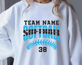 Custom Softball Hoodie, Personalized Softball Sweatshirt, Softball Team Hoodie, Softball Sweatshirt, Game Day Hoodie, Youth Softball sweat