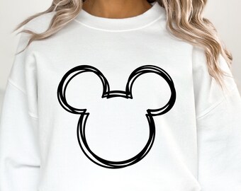 Disney Family Sweatshirt,Mickey Sketch, Family Disneyworld Sweatshirt, Mickey Sketch Hoodie, Minnie Women Hoodie, Disneyland Trip Sweatshirt