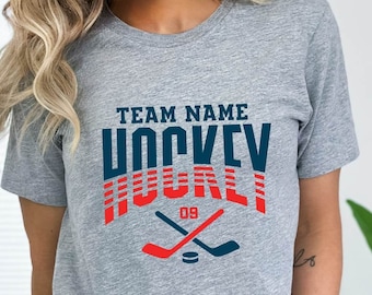 Custom Hockey Shirt, Personalized Hockey Shirt, Hockey Team Name Shirt, Hockey Shirt, Game Day Shirt, Hockey Mom Shirt, Hockey Player Shirt