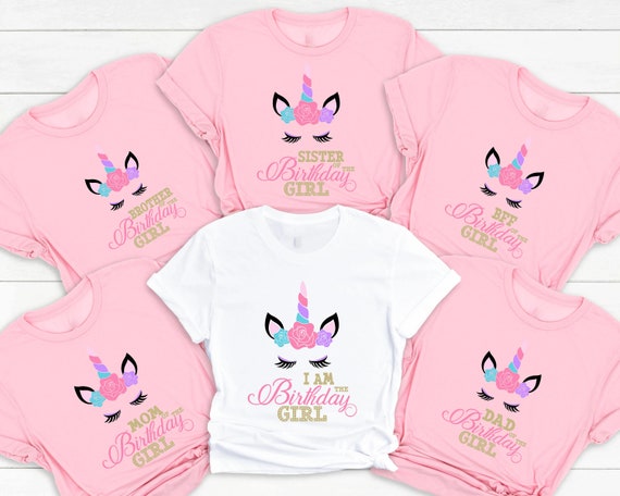 Birthday Girl Shirt, Birthday Unicorn Shirt, Unicorn Party Shirt, Family Birthday Shirt, Mom Birthday Shirt, Dad Birthday Tee, Unicorn Shirt