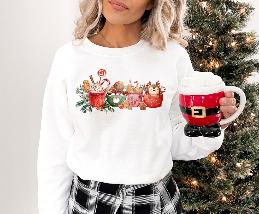 Christmas Coffee Sweatshirt, Gingerbread Christmas Coffee Shirt, Coffee ...