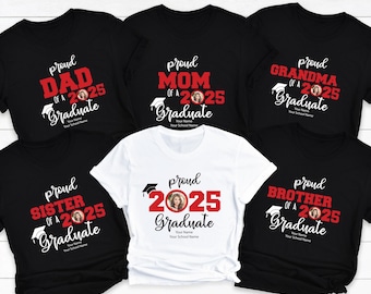 Custom Senior Shirt, Personalized Graduation Shirts, Custom Graduation Shirt, Class of 2025 Family Graduation Shirt, Proud Family Shirt