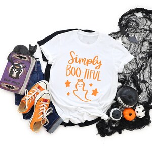 Halloween Shirt, Simply Boo-Tiful, Funny Halloween Shirt, Ghost Shirt, Halloween Boo Shirt, Gift For Her, Mom Halloween Shirt, Fall Shirt