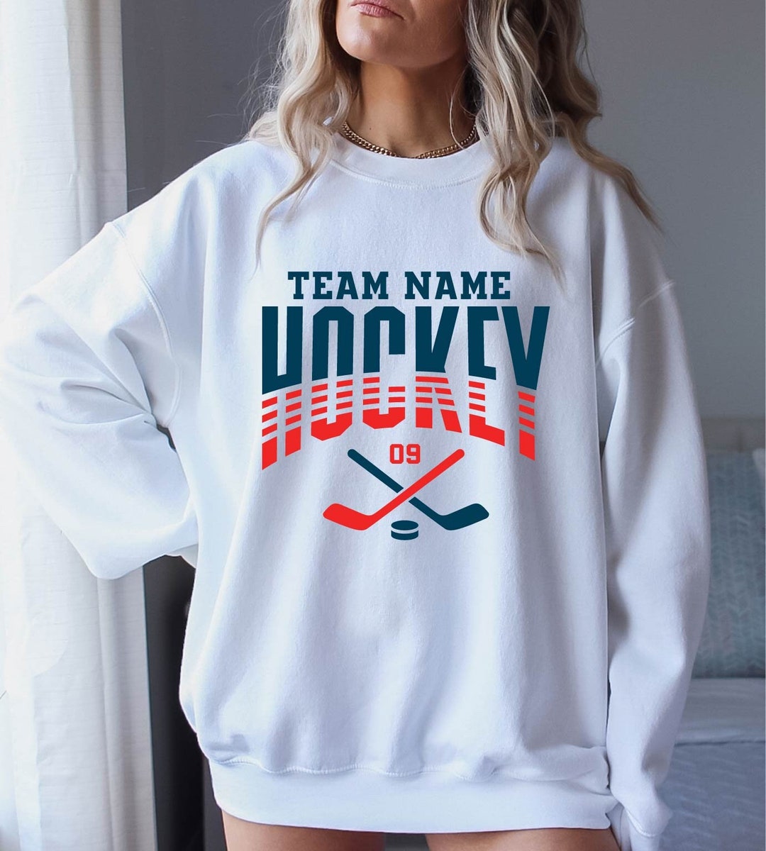 Custom Hockey Hoodie, Personalized Hockey Sweatshirt, Hockey Team Name