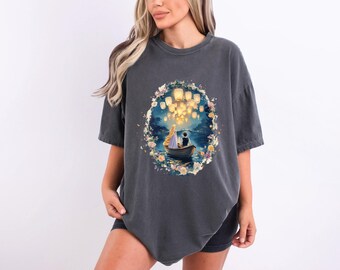 Rapunzel Tangled Shirt, Rapunzel and Flynn Boat Ride Shirt, Comfort Colors Tangled Lanterns Shirt, Disney Princess Shirt, Princess Shirt