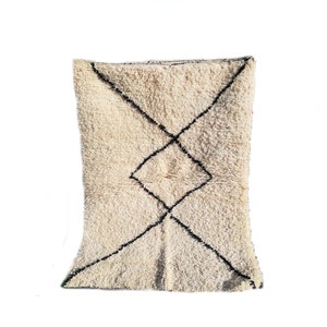 beni ourain rug, moroccan rug, white authentic rug, handmade rug, berber rug, wool rug, area rug, teppich 8x10 , 9x12 , custom size
