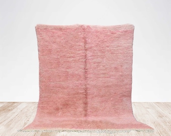 Tapis marocain rose, tapis mrirt rose, luxe teppich, berbère, haute qualité, tapis en laine beni ourain, tapis personnalisé, tapis fait main