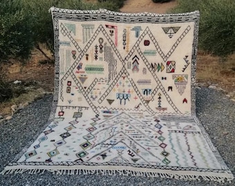 Handmade Beni Ourain Rug: Berber Rug - Moroccan rug, Beni Ourain rug, Berber rug, handwoven rug, 100% natural, wool rug, area rug - custom