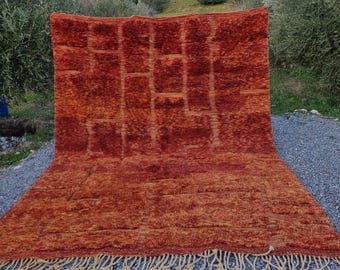 Handmade Beni Mrirt Wool Rug, Unique Berber Design (260x350 cm), Mrirt rug, custom rug, natural soft wool, handmade rug, Berber rug
