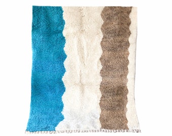 tapis Marocain rose et blanc, tapis mrirt de luxe, tapis Beni Ourain, tapis fait main sur mesure, tapis Laine naturelle, teppich Berbère