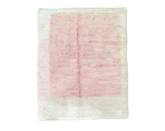 moroccan pink soft rug, mrirt rug, light pink wool, berber rug, pink soft rug, authentic, area teppich, handmade rug, berber natural rug